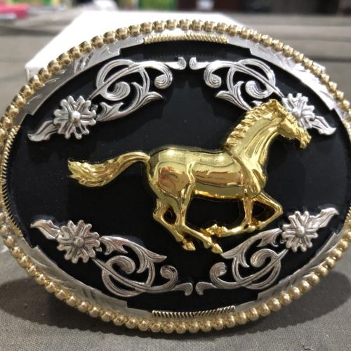 Western buckle silver and gold color belt buckle