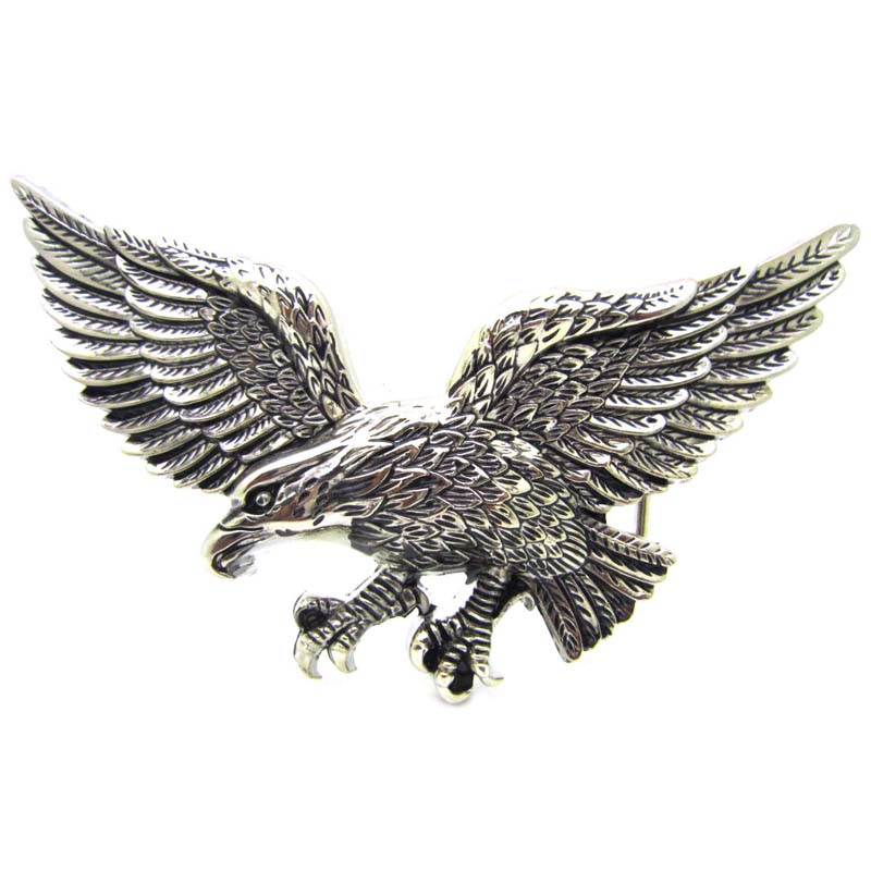 flying eagle, silver adn qntique nickle color belt buckle