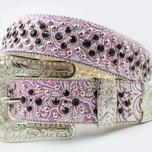 silver three buckle sets with black stones fashion design western cowgirl belts