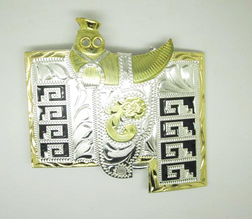 Unque size silver and gold custom buckle