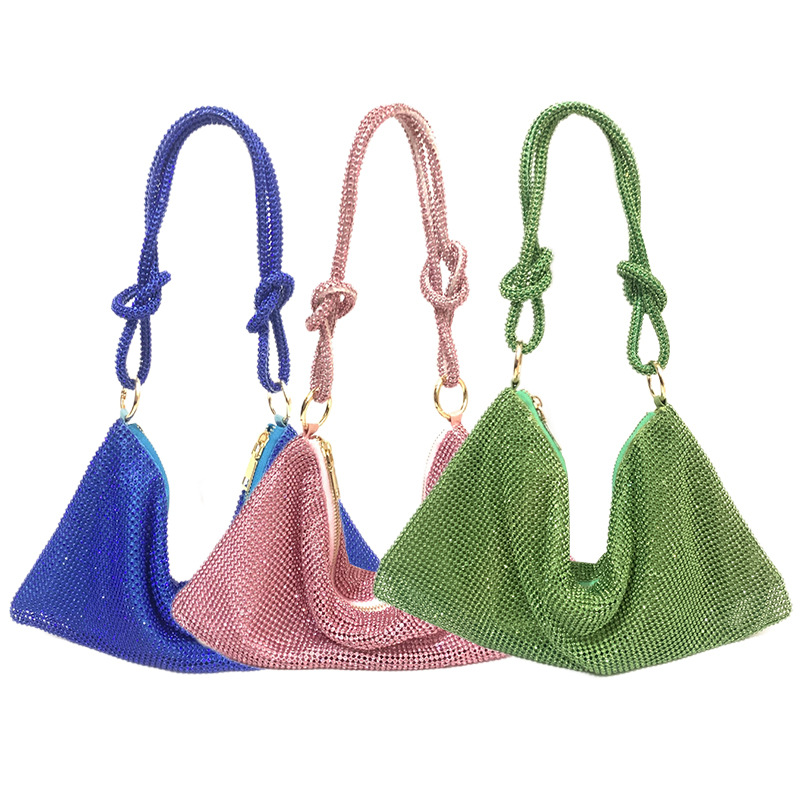 New handmade bling full rhinestone bag dinner bag party  shoulder women handbag 