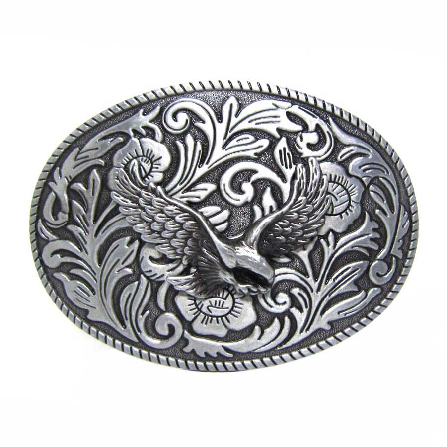 fashion oval shape nice design antique silver color press buckle