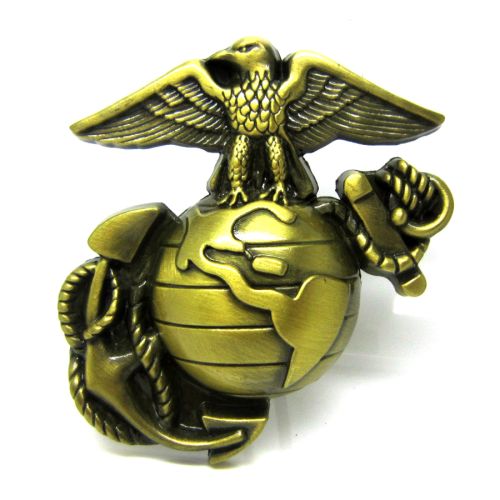 Silver antique brass nickle color eagle with world map buckle