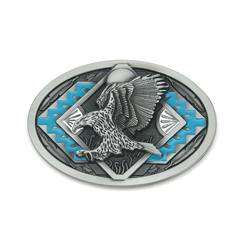 antique silver color eagle press buckles