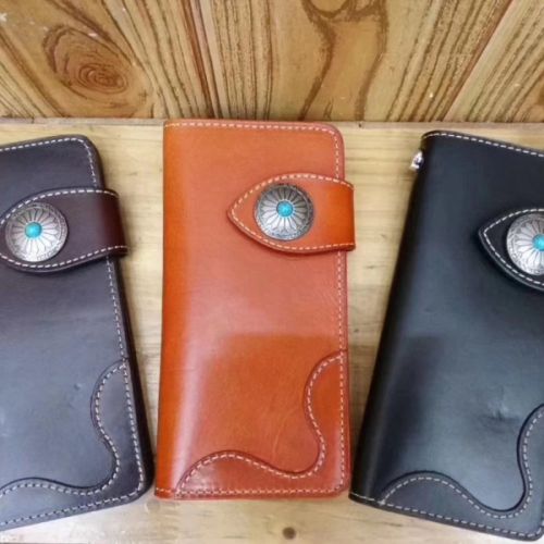 Smooth pattern flower concho fashion 3 colors wallets